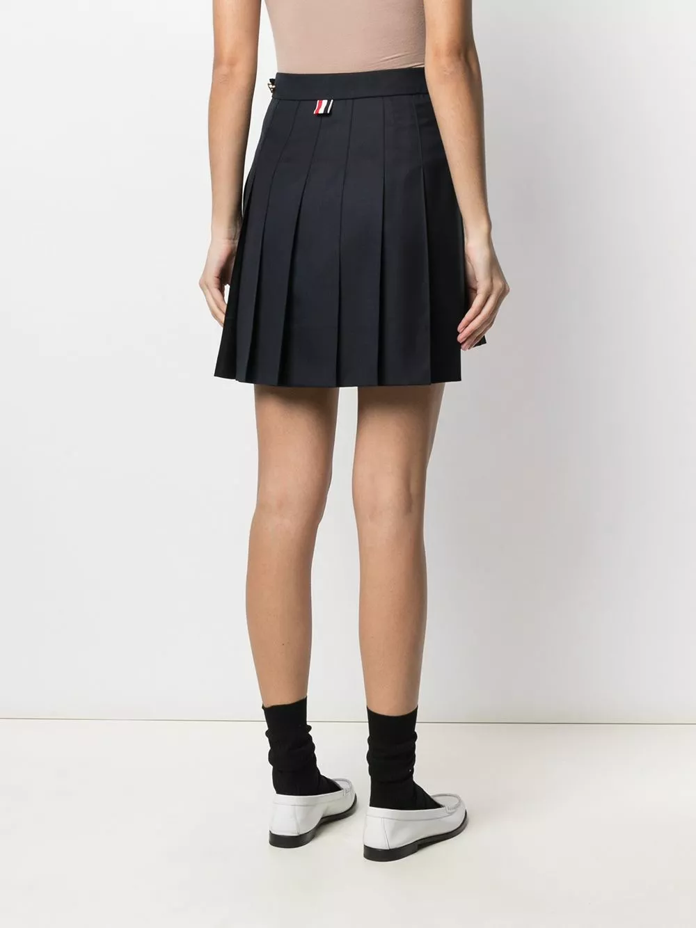 Thom Browne Dropped back mini pleated skirt asymmetric & draped skirts of women 4 Thom Browne dropped back mini pleated skirt
