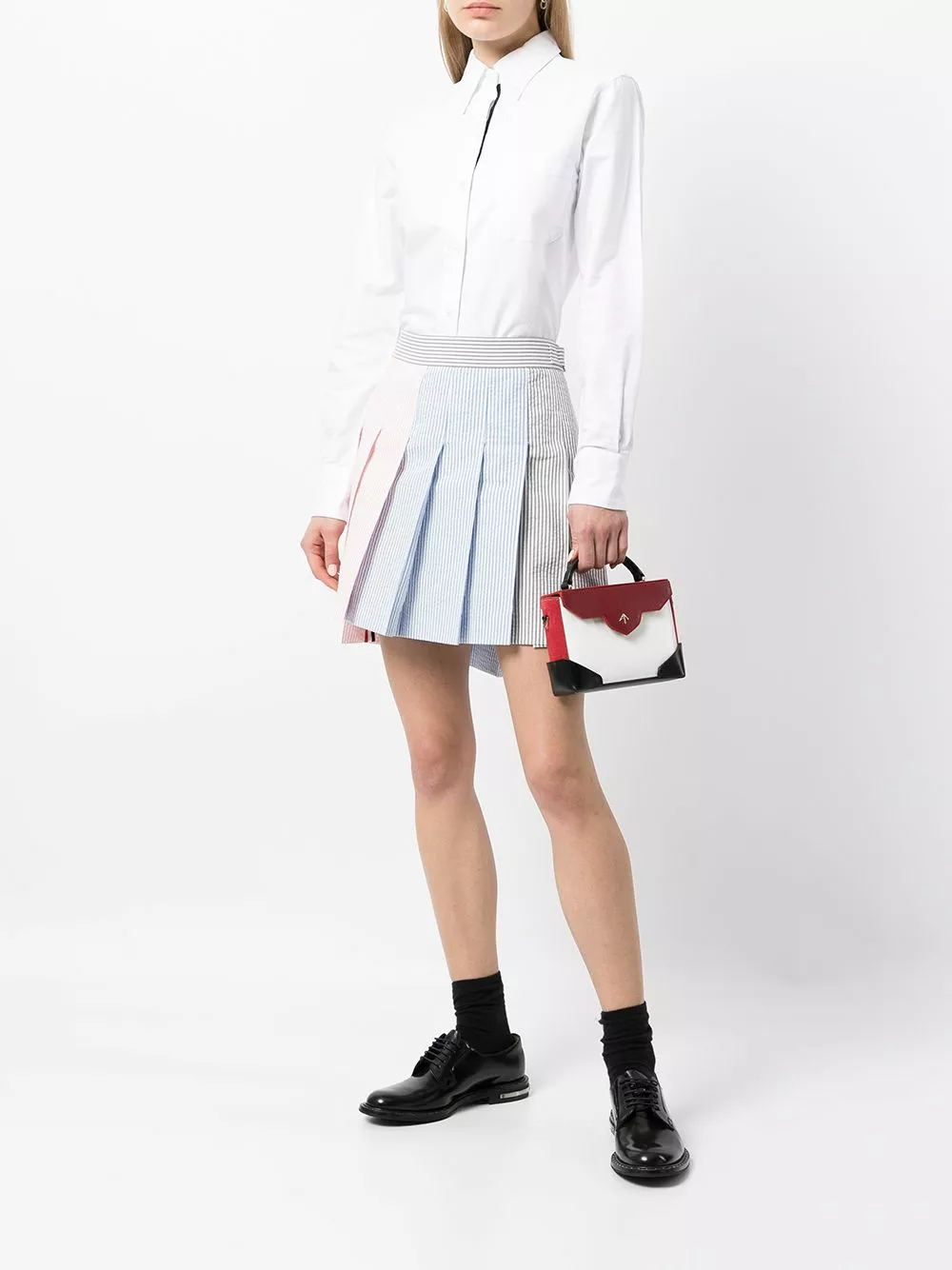 Thom Browne Pinstripe pleated skirt pleated skirts of women 2 Thom Browne pinstripe pleated skirt