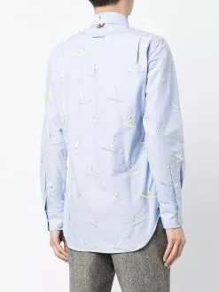 Thom Browne embroidered button-down shirt