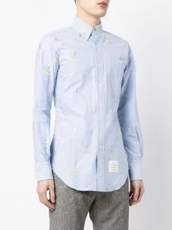 Thom Browne embroidered button-down shirt