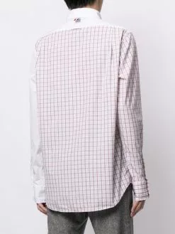 Thom Browne multi-panel check-print shirt