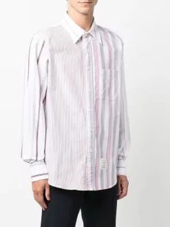 Thom Browne panelled striped shirt