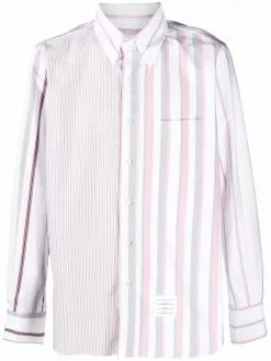 Thom Browne panelled striped shirt