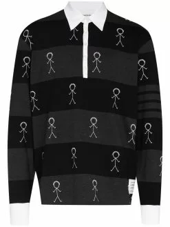 Thom Browne Mr. Thom-print polo shirt