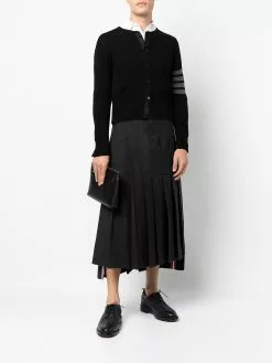 Thom Browne 4-Bar stripe button-up cardigan