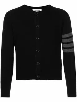 Thom Browne 4-Bar stripe button-up cardigan