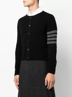 Thom Browne 4 Bar stripe button up cardigan cardigans of men 7 Thom Browne 4-Bar stripe button-up cardigan