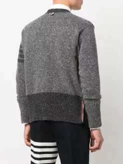 Thom Browne 4-Bar stripe tweed cardigan