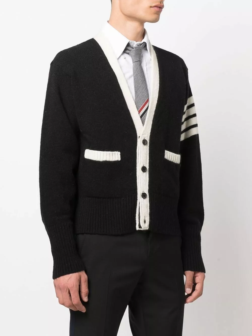 Thom Browne 4 Bar stripe cardigan cardigans of men 3 Thom Browne 4-Bar stripe cardigan