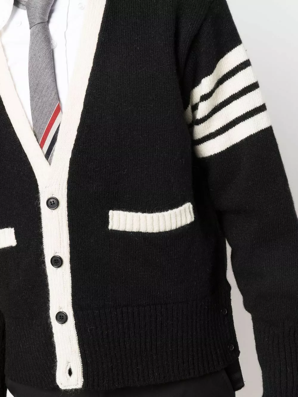 Thom Browne 4 Bar stripe cardigan cardigans of men 5 Thom Browne 4-Bar stripe cardigan
