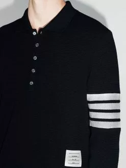 Thom Browne 4 Bar Stripe long sleeved polo shirt polo shirts of men 8 Thom Browne 4-Bar Stripe long-sleeved polo shirt