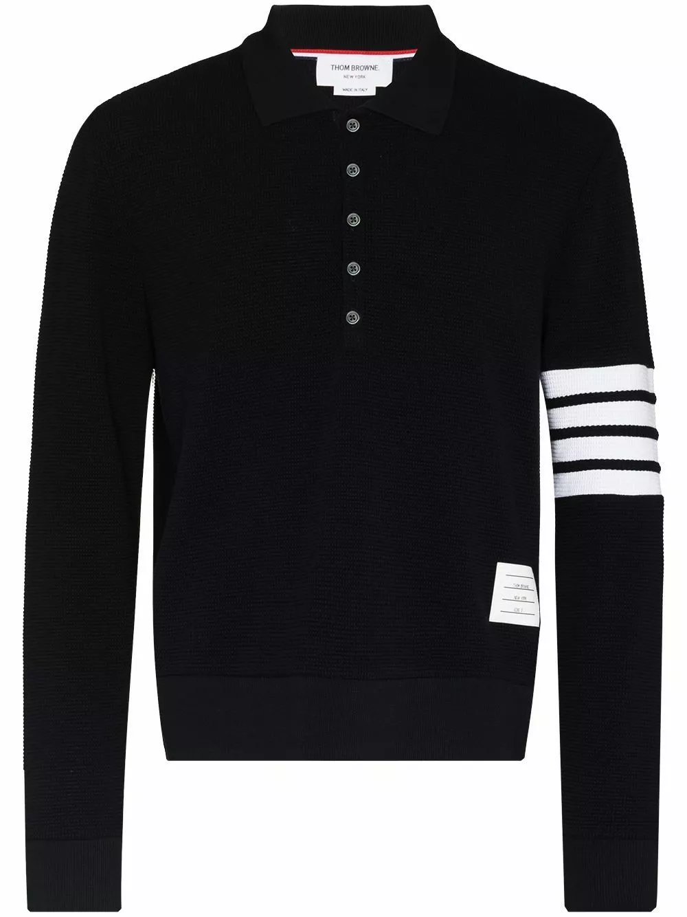 Thom Browne 4 Bar Stripe long sleeved polo shirt polo shirts of men 1 Thom Browne 4-Bar Stripe long-sleeved polo shirt