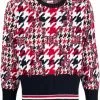 Thom Browne houndstooth-pattern frayed jumper
