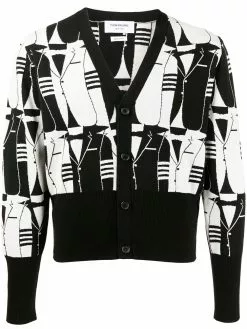 Thom Browne intarsia-knit cardigan