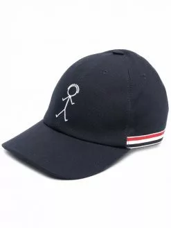 Thom Browne stick-man logo-tape cap