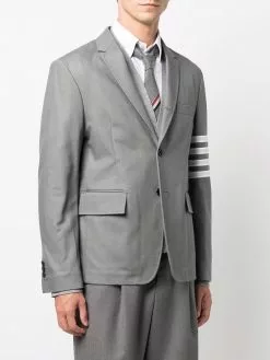 Thom Browne 4 Bar stripe notched lapels blazer blazers of men 7 Thom Browne 4-Bar stripe notched lapels blazer