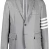 Thom Browne 4-Bar stripe notched lapels blazer