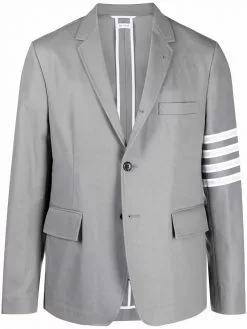 Thom Browne 4-Bar stripe notched lapels blazer