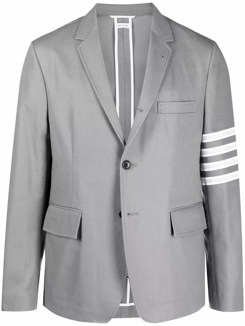 Thom Browne 4 Bar stripe notched lapels blazer blazers of men 1 Thom Browne 4-Bar stripe notched lapels blazer