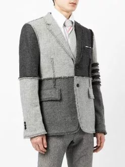 Thom Browne patchwork single-breasted blazer