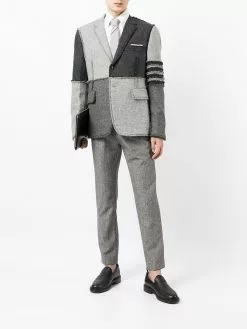 Thom Browne patchwork single-breasted blazer