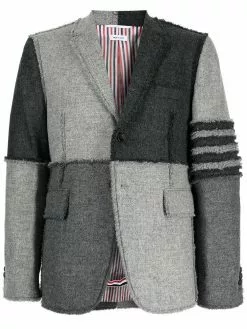 Thom Browne patchwork single-breasted blazer