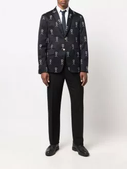 Thom Browne Mr. Thom motif single-breasted blazer