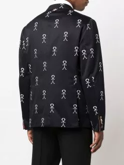 Thom Browne Mr. Thom motif single-breasted blazer