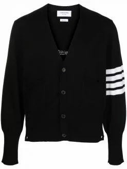 Thom Browne 4-Bar Stripe V-neck cardigan