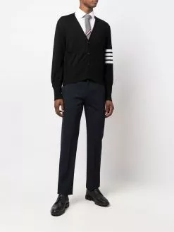 Thom Browne 4-Bar Stripe V-neck cardigan
