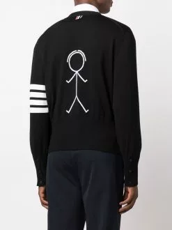 Thom Browne 4-Bar Stripe V-neck cardigan