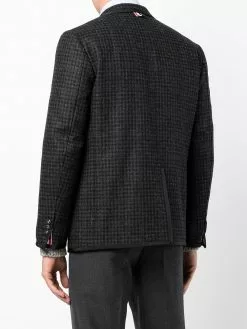 Thom Browne houndstooth-pattern wool blazer