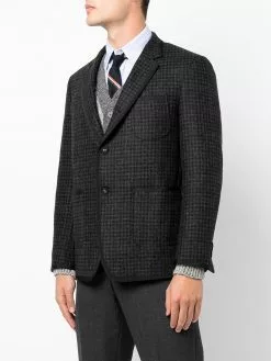 Thom Browne houndstooth-pattern wool blazer