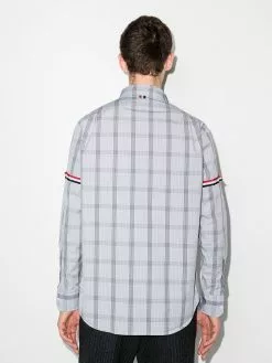 Thom Browne RWB-armband windowpane-print shirt