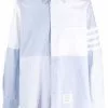 Thom Browne 4-Bar stripe panelled shirt