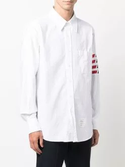 Thom Browne 4-Bar stripe long-sleeve shirt
