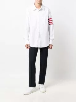 Thom Browne 4-Bar stripe long-sleeve shirt