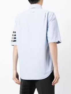 Thom Browne 4-bar stripe short-sleeved shirt