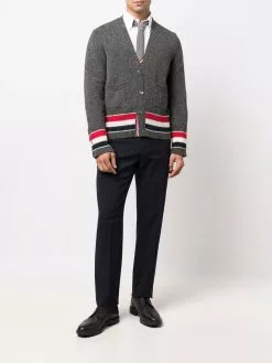 Thom Browne tricolour stripes V-neck cardigan