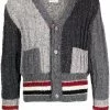 Thom Browne RWB-stripe two-tone cardigan