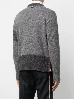 Thom Browne two-tone striped-edge jumper