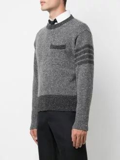 Thom Browne two-tone striped-edge jumper