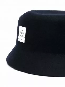 Thom Browne address logo patch bucket hat