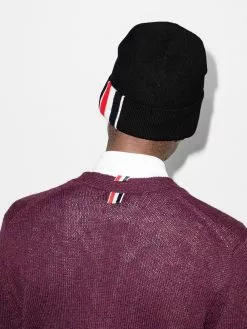 Thom Browne tricolour detail beanie