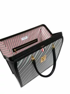 Thom Browne diagonal-stripe briefcase