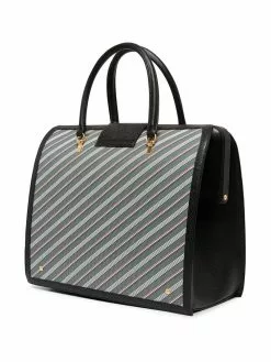 Thom Browne diagonal-stripe briefcase