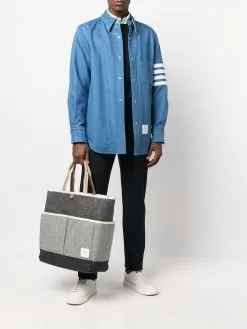 Thom Browne bitonal tote bag