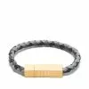 Thom Browne logo-engraved woven bracelet