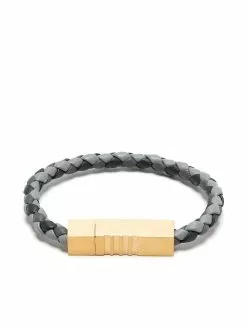 Thom Browne logo-engraved woven bracelet