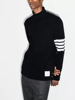 Thom Browne 4-Bar stripe roll-neck jumper